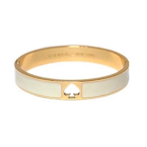 Kate Spade Enamel Bangle Bracelet in White - Picture 1 of 7